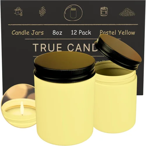 Miniatura 10 de Frascos 14 oz - Frascos de vela vacíos para hacer velas - Envase de vela a granel - Frascos de vela de vidrio con tapas - Recipientes de vela