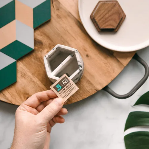 Miniatura 8 de Boveda Paquete de control de humedad bidireccional al 62% para almacenar 1 libra, absorbente de humedad para contenedores de almacenamiento, paquete