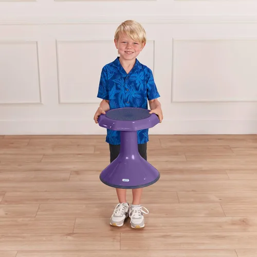 Miniatura 9 de ECR4Kids ACE Active Core Engagement Taburete Tambaleante, Altura del Asiento de 15 Pulgadas, Asientos Flexibles, Berenjena