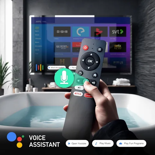 Miniatura 6 de Haocrown Espejo de baño inteligente 4K Ultra HD de 32 pulgadas, resistente al agua IP66, asistente de voz integrado con sistema operativo Android 13