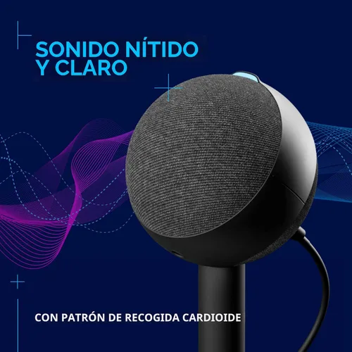Miniatura 3 de Micrófono condensador RGB gaming Logitech G Yeti Orb con LIGHTSYNC, micrófono USB para streaming, cardioide para PC/Mac - Negro