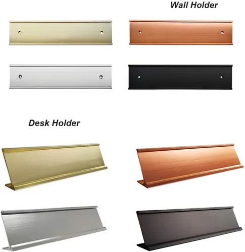 Miniatura 3 de Placa personalizada con nombre con soporte para pared o escritorio, grabado personalizado 2 x 8