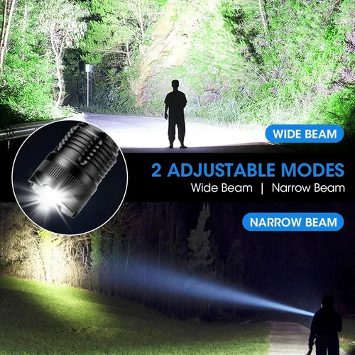 Miniatura 5 de Linterna recargable de 99,000 lúmenes de alta luminosidad - Pack de 2 luces LED brillantes con 5 modos, potente linterna impermeable de mano