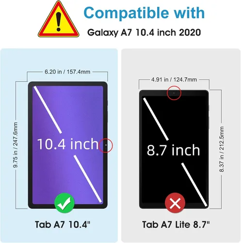 Miniatura 2 de SPARIN Paquete de 3 protectores de pantalla para Samsung Galaxy Tab A7 2020 de 10.4 pulgadas (SM-T500/SM-T503/SM-T505/SM-T507), vidrio templado 9H