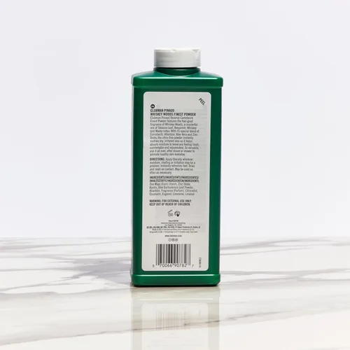Miniatura 6 de Clubman Reserve Whiskey Woods Finest Powder - Polvo corporal clásico para hombres, control de humedad y olor, aroma a madera de whisky de barbería