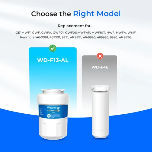 Miniatura 6 de Waterdrop Alkaline WD-F13 Reemplazo para GE® MWF®, SmartWater® MWFP, MWFINT, MWFA, GWF, HDX FMG-1, GSE25GSHECSS, WFC1201, RWF1060, Mejora pH Filtro