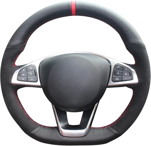 Miniatura 10 de MEWANT Cubierta del volante para Benz W205 AMG C43 C117 AMG GLA 45 X156 C218 W213 X253 C253 GLC 43 AMG W166 W222 SLC R172 R231
