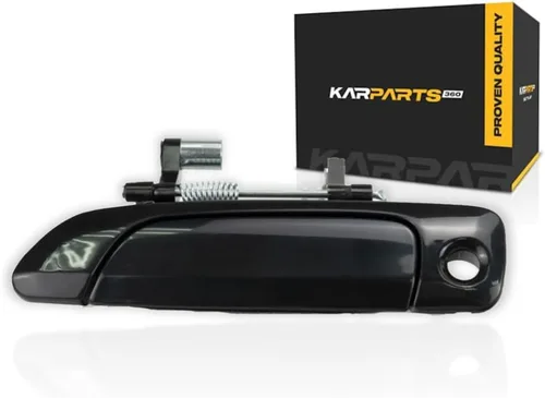 KarParts360 Para Honda Civic 2001 02 03 04 2005 Manija de puerta exterior delantera, lado del conductor negro liso | con orificio para llave |