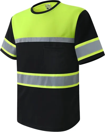 Miniatura 10 de Camisas de seguridad HoliSecure para hombre, camisas polo reflectantes de alta visibilidad para hombre con bolsillo, ropa de trabajo de manga corta