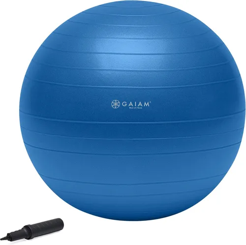 Gaiam Pelota de equilibrio para todo el cuerpo de yoga, antiestallido con bomba de aire para silla de casa, oficina y fitness - Varios tamaños