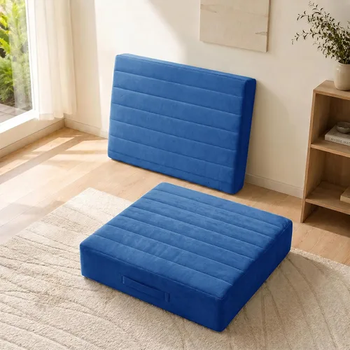 JKMAX 2 Piezas Almohadas de Espuma de Alta Densidad para Piso - Almohadas Grandes Mejoradas para Asientos de Adultos - Cojín de Piso para Exteriores