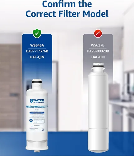 Miniatura 2 de Waterspecialist Filtro de agua para refrigerador WS645A, repuesto para Samsung® DA97-17376B, HAF-QIN/EXP, HAF-QIN, RF28T5001SR, DA97-08006C