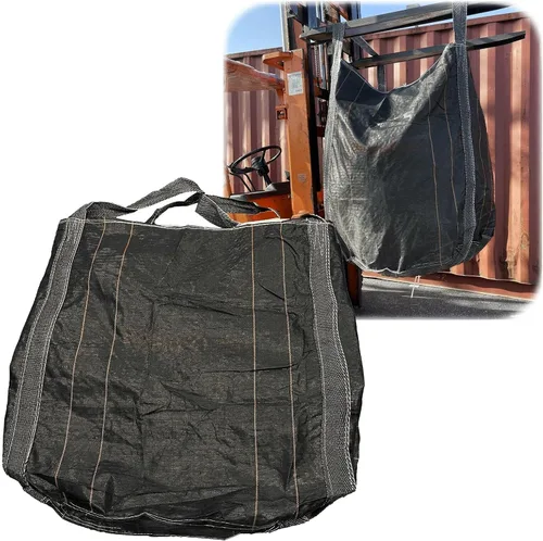 Miniatura 3 de (5 paquetes) Bolsa grande de contenedor intermedio flexible negro de 43 x 43 pulgadas, 2600 libras, 1.2 toneladas/1.3 yardas cúbicas/bolsa a granel