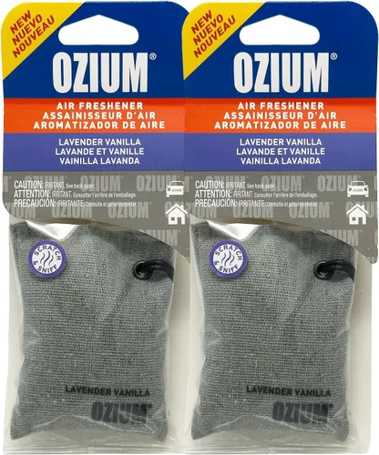 Miniatura 7 de Ozium Ambientadores perfumados para coche y eliminador de olores para automóvil, armarios del hogar, zapatos y maletas (brisa del caribe, 1 unidad)