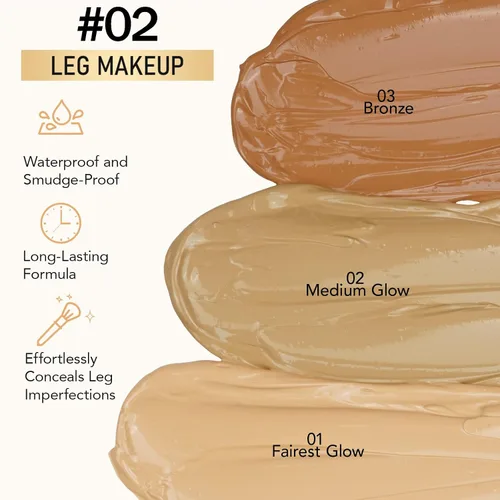 Miniatura 3 de Maquillaje de piernas impermeable sin transferencia, cubierta de tatuaje impermeable, cobertura de venas de piernas, maquillaje para venas