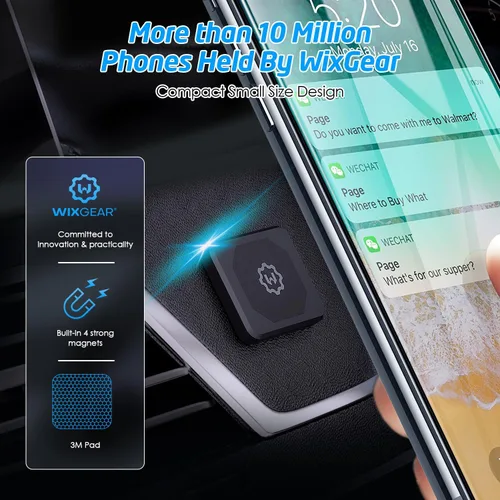 Miniatura 2 de Soporte magnético rectangular plano para el tablero de instrumentos para teléfonos celulares y mini tabletas con tecnología Fast Swift-Snap - Extra
