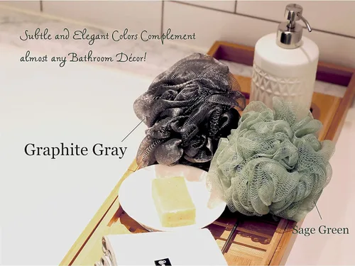 Miniatura 6 de myHomeBody Spa Day Bath & Facial Bundle - Esponja de baño de lufa con esponjas faciales de doble textura