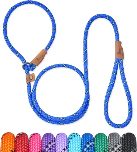 Miniatura 20 de Correa deslizante de 5 pies para perro, correa de cuerda resistente para perros pequeños, medianos y grandes, correa de entrenamiento sin tirones