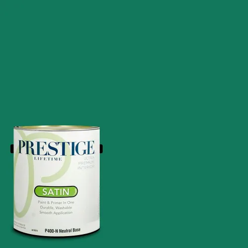 Miniatura 86 de Prestige Paints - Pintura exterior e imprimación en uno, 1 galón, plano, compatibilidad comparable con el color menta «Whipped Mint» de Behr
