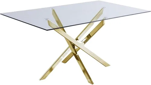 Miniatura 9 de Meridian Furniture Xander Collection Modern Mesa de comedor contemporánea de vidrio templado con base de metal duradera, 60 pulgadas de ancho x 36
