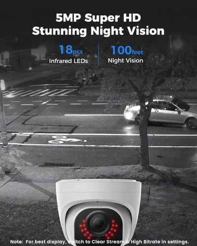 Miniatura 3 de REOLINK Cámara de seguridad para exteriores, cámara de vigilancia IP PoE, detección inteligente de seres humanos/vehículos, funciona con hogar Negro
