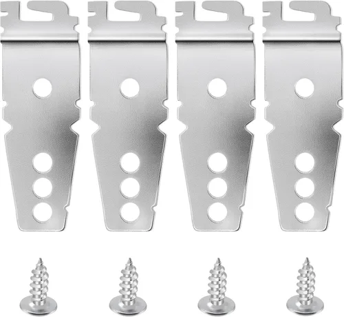 Miniatura 8 de Paquete de 2 soportes de montaje para lavavajillas con tornillos, soporte para lavavajillas debajo del mostrador apto para lavavajillas Kenmore