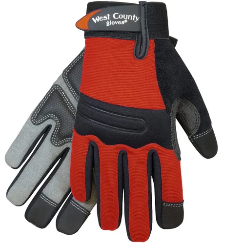 West County Gardener Chester Protective Gear 044B/M - Guantes de paisaje para mujer, medianos, ladrillo, guantes de trabajo con nudillos de
