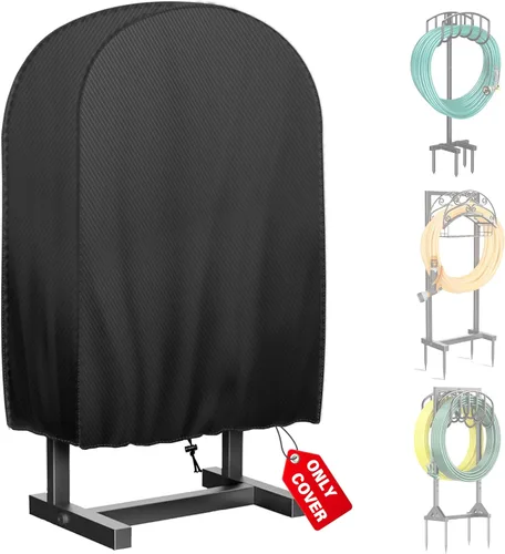 Cubierta de soporte de manguera de jardín de doble cara, adecuada para soportes de carrete de manguera de doble cara que pueden acomodar mangueras