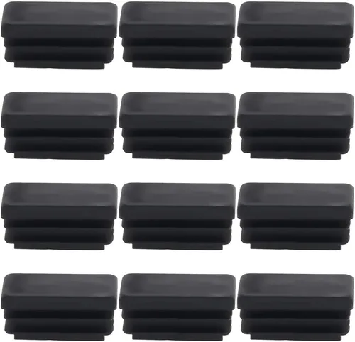 Miniatura 10 de 12 piezas de 0.79 x 0.79 pulgadas de plástico para pies cuadrados, protector de suelo deslizante para muebles, reduce el ruido, evita arañazos