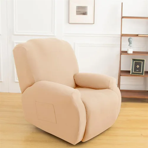 Miniatura 26 de LazyBoy - Funda para sillón reclinable, color liso, 4 piezas, fundas protectoras de muebles para sillón reclinable con bolsillo, funda para sofá