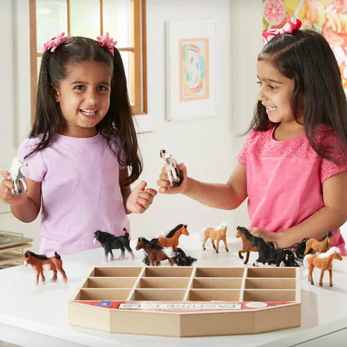 Miniatura 5 de Amigos de la pastura para niños Melissa & Doug, caballos coleccionables, 12 unidades, talla única