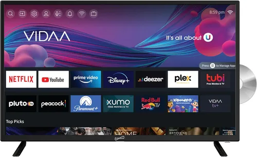 Miniatura 9 de Supersonic SC-2426SDVD 24 pulgadas LED Smart HDTV con reproductor de DVD, sistema ATSC y NTSC, 3X HDMI, 1080p, WiFi, USB, OSD multiidioma