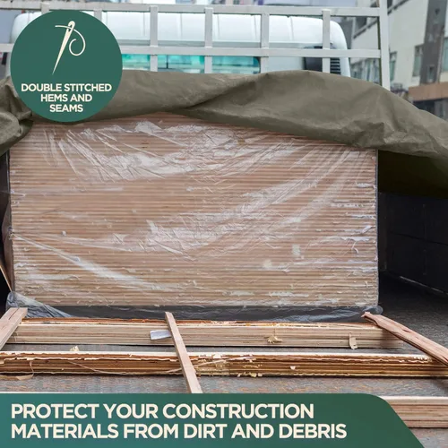 Miniatura 4 de CCS Lona impermeable de lona de pato de 21 onzas – Lona resistente de lona encerada con ojales de latón inoxidable para acampada, construcción