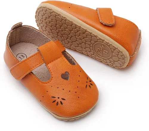 Miniatura 112 de RVROVIC Mocasines de princesa para bebé, zapatos brillantes de Mary Jane, zapatos de cuna de suela suave y ligera de primera calidad, zapatos