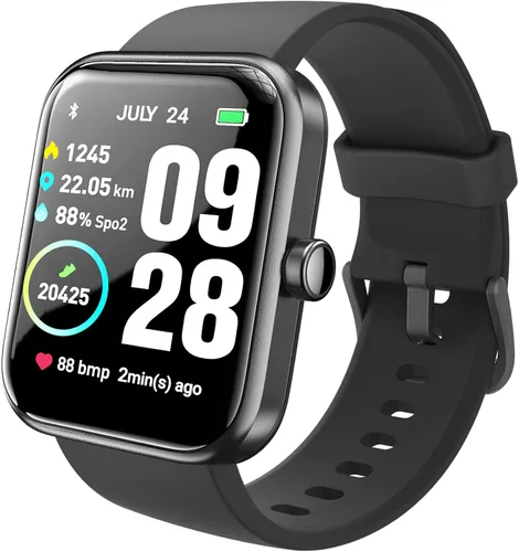 Miniatura 7 de TOZO S2 - Reloj inteligente Alexa integrado con monitor de actividad física y frecuencia cardíaca y oxígeno en sangre, monitor de sueño, 5 ATM