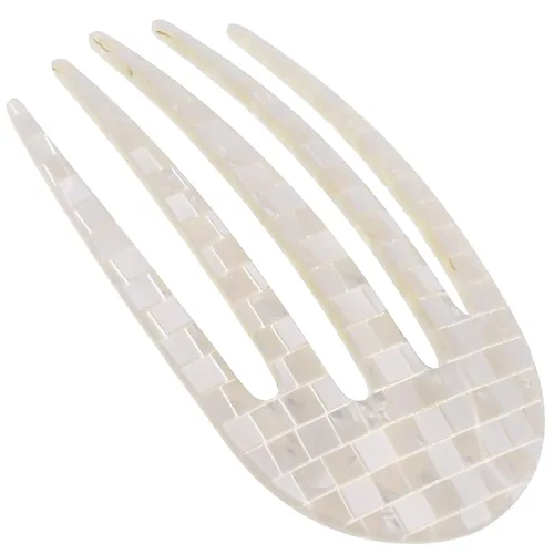 Miniatura 13 de Camila Paris CP3407 - Peine lateral francés pequeño redondeado, gris, hecho a mano, pinzas de pelo de sujeción fuerte para mujer, moño Chignon