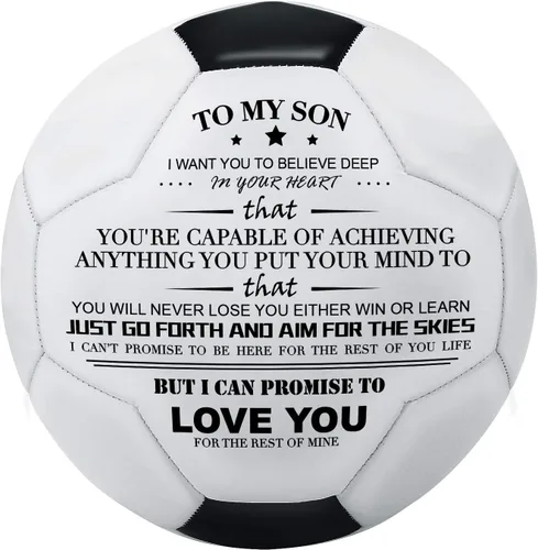 Miniatura 11 de KWOOD Balón de Fútbol Clásico Personalizado, Balón de Fútbol Grabado con Bomba Premium para Entrenamiento y Recreación, Disponible