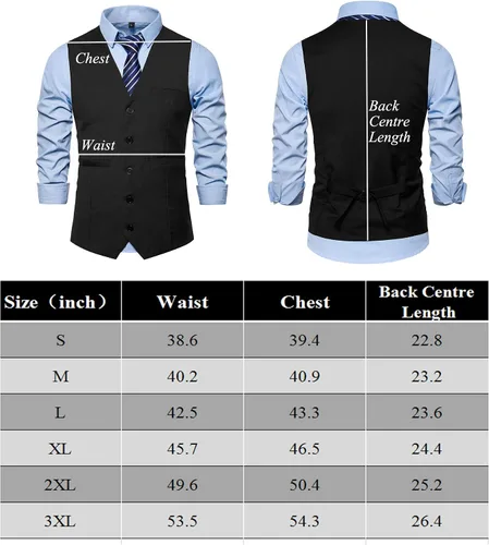 Miniatura 4 de AOYOG Chaleco formal de negocios para hombre, 5 botones, ajuste regular, para traje o esmoquin