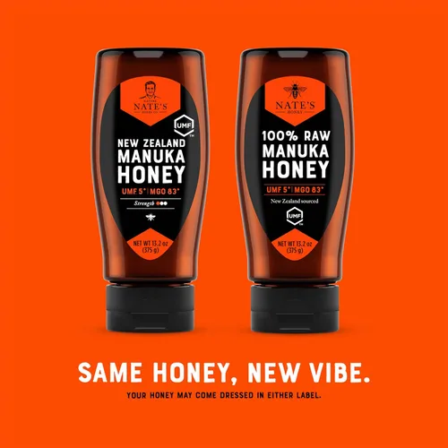 Miniatura 9 de Nate's Raw Manuka Honey New Zealand MGO 83+ Certificado UMF 5+ Botella exprimible de 13.2 oz