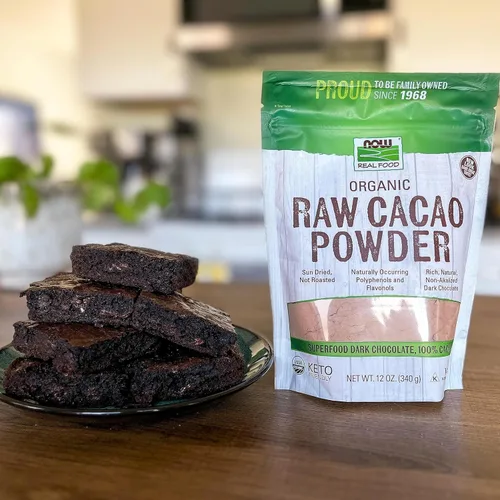 Miniatura 4 de NOW Foods, Cacao en polvo orgánico crudo, con polifenoles y flavonoles, secado al sol, sabor intensamente rico, 12 onzas (el empaque puede variar)