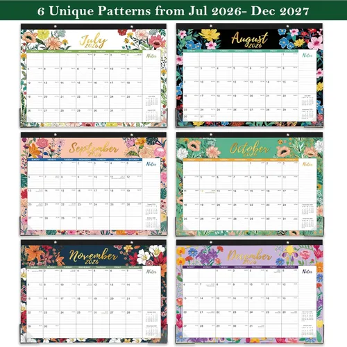 Miniatura 5 de Calendario de escritorio 2026 – Enero 2026 – Diciembre 2026, calendario de escritorio mensual grande de 12 meses 2026, 17 x 12 pulgadas, tapete