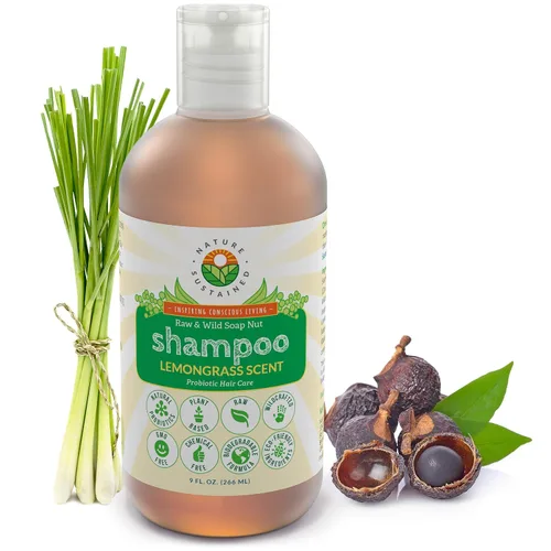 Miniatura 10 de Nature Sustained Champú Natural para Cabello Seco y Cuero Cabelludo - Orgánico, Crudo y Silvestre con Probióticos, Hipoalergénico, Champú Hidratante