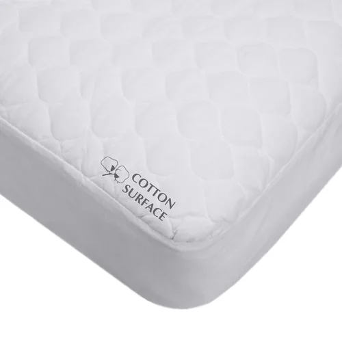 Miniatura 7 de Funda para colchón de mini cuna impermeable elástica acolchada de American Baby Company, Blanco