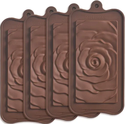 Miniatura 7 de ionEgg Bubbles Break Apart - Moldes de silicona para barra de chocolate, proteínas y barras energéticas, 4 paquetes