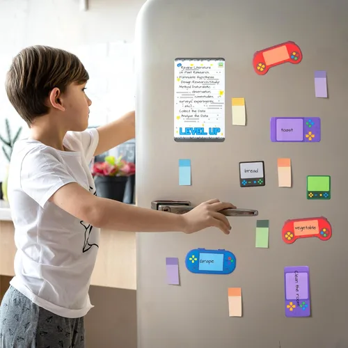 Miniatura 6 de B1ykin Lindo Conjunto de Notas Adhesivas - Bloc de Notas Autoadhesivas con Forma de Videojuego de Subir de Nivel, 550 Hojas de Páginas de Memo