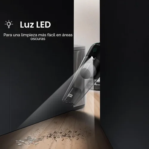 Miniatura 5 de Minthouz Aspiradora de mano inalámbrica, aspiradora de coche de succión fuerte con luz LED, aspiradora de mano de larga duración recargable