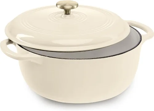 Miniatura 14 de Best Choice Products - Horno holandés redondo de hierro fundido esmaltado de 6 cuartos de galón, utensilios de cocina pretratados de alta