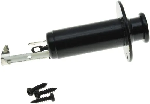Miniatura 3 de KAISH 0.250 in Guitarra eléctrica acústica Bajo Mono Endpin Salida Jack Correa Botón Jack Socket Negro