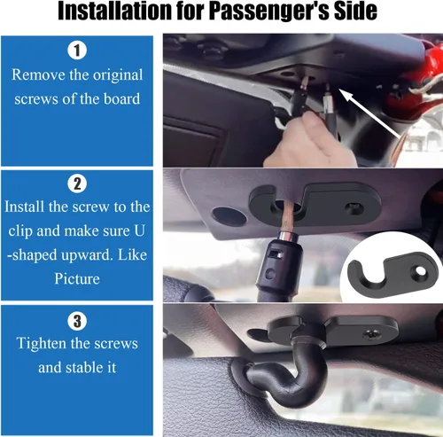 Miniatura 4 de Kit de reparación de visera solar, actualización de aluminio, actualización compatible con Wrangler JK Gladiator 2018-2022 (paquete de 2) - Pequeño