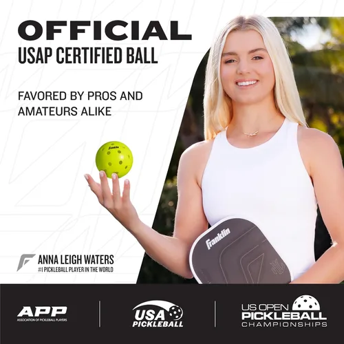 Miniatura 2 de Franklin Sports X-40 pelotas de Pickleball al aire libre - Bola oficial del Pickleball de EE. UU., APP Tour + US Open - Tamaño reglamentario